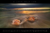 02_Febbraio La luce del tramonto su questa spiaggia pontina sembra prendere il colore direttamente dalle due rocce sulla battigia